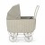 Wózek Doll Pram Retro Rattan, Grey