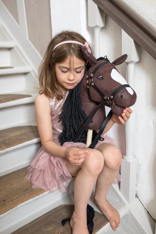 Hobby Horse - Koń na kiju, brązowy z otwartą buzią- by Astrup N2024