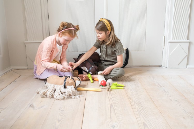 Hobby Horse - Koń na kiju, beżowy z otwartą buzią- by Astrup N2024