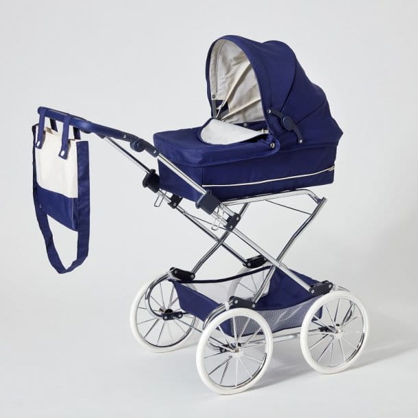 Wózek Doll Pram Deluxe - Blue