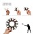 Binabo klocki - 60 el. biało / czarne