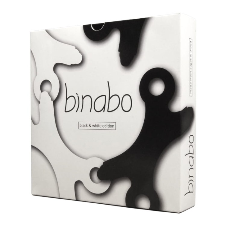 Binabo klocki - 60 el. biało / czarne