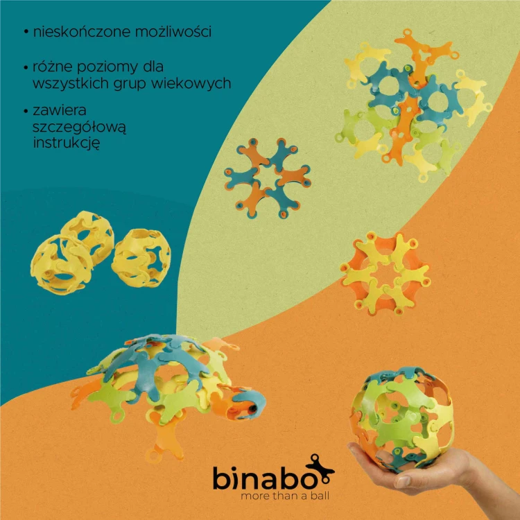 Binabo klocki - 24 el. mix kolorów