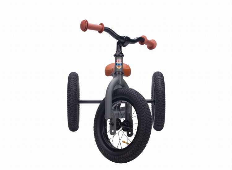 Pierwszy rowerek trójkołowy dziecięcy biegowy 2w1 szary matowy Trybike