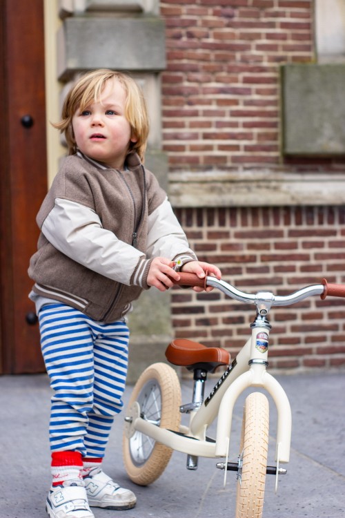 Pierwszy rowerek trójkołowy dziecięcy biegowy 2w1 kremowy matowy Trybike