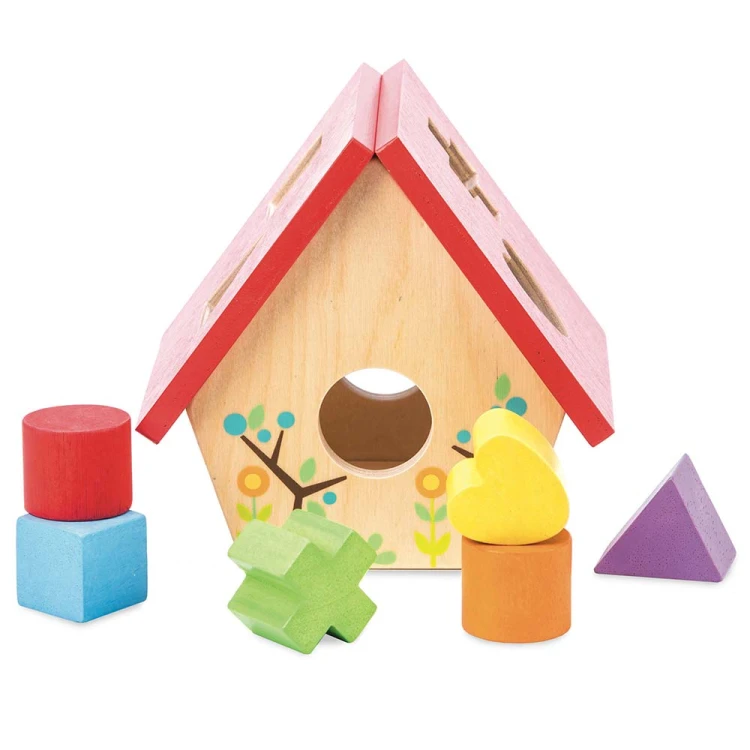 Drewniany sorter kształtów My little bird, zabawka edukacyjna, Le Toy Van